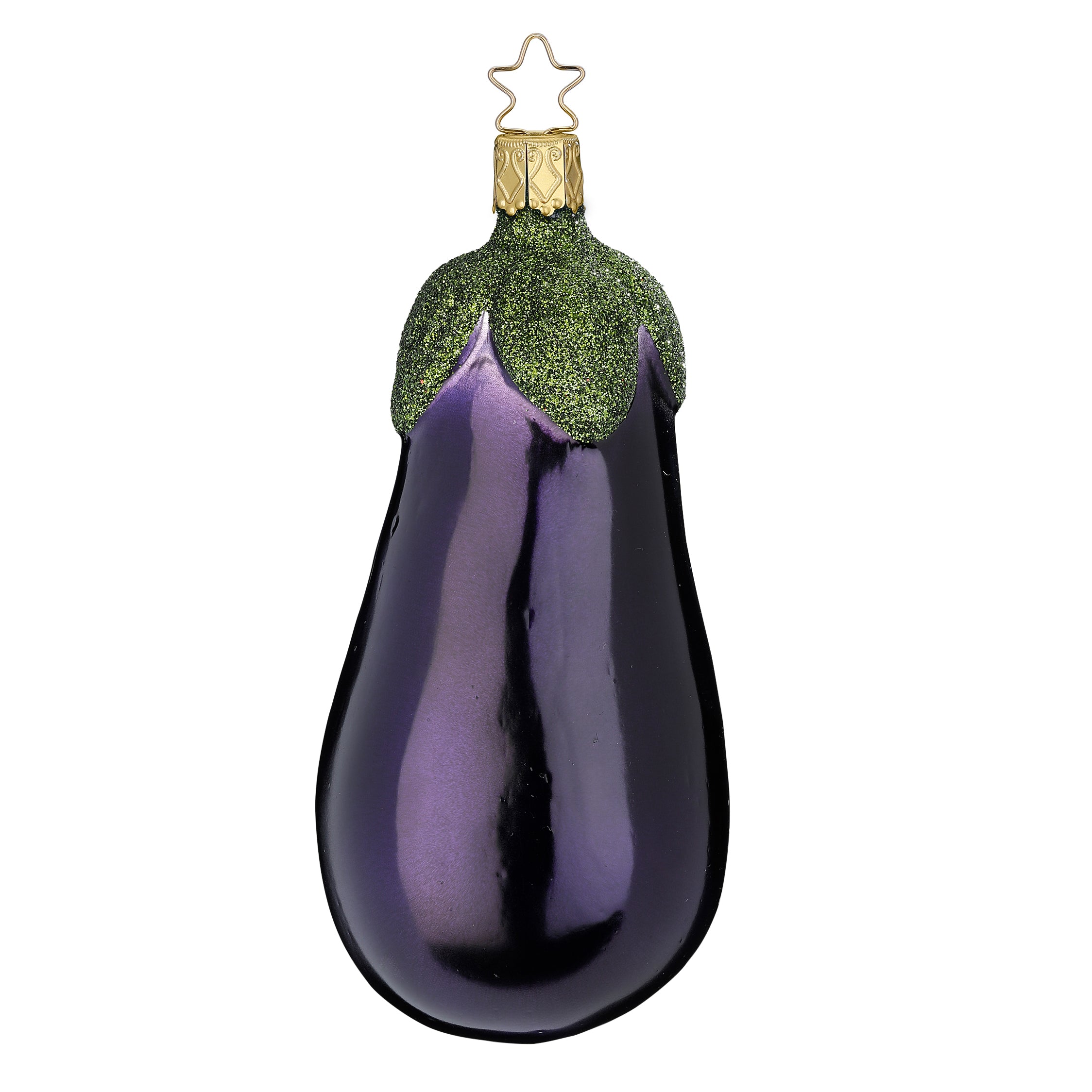 Glaskugel Anhänger Aubergine, 12cm