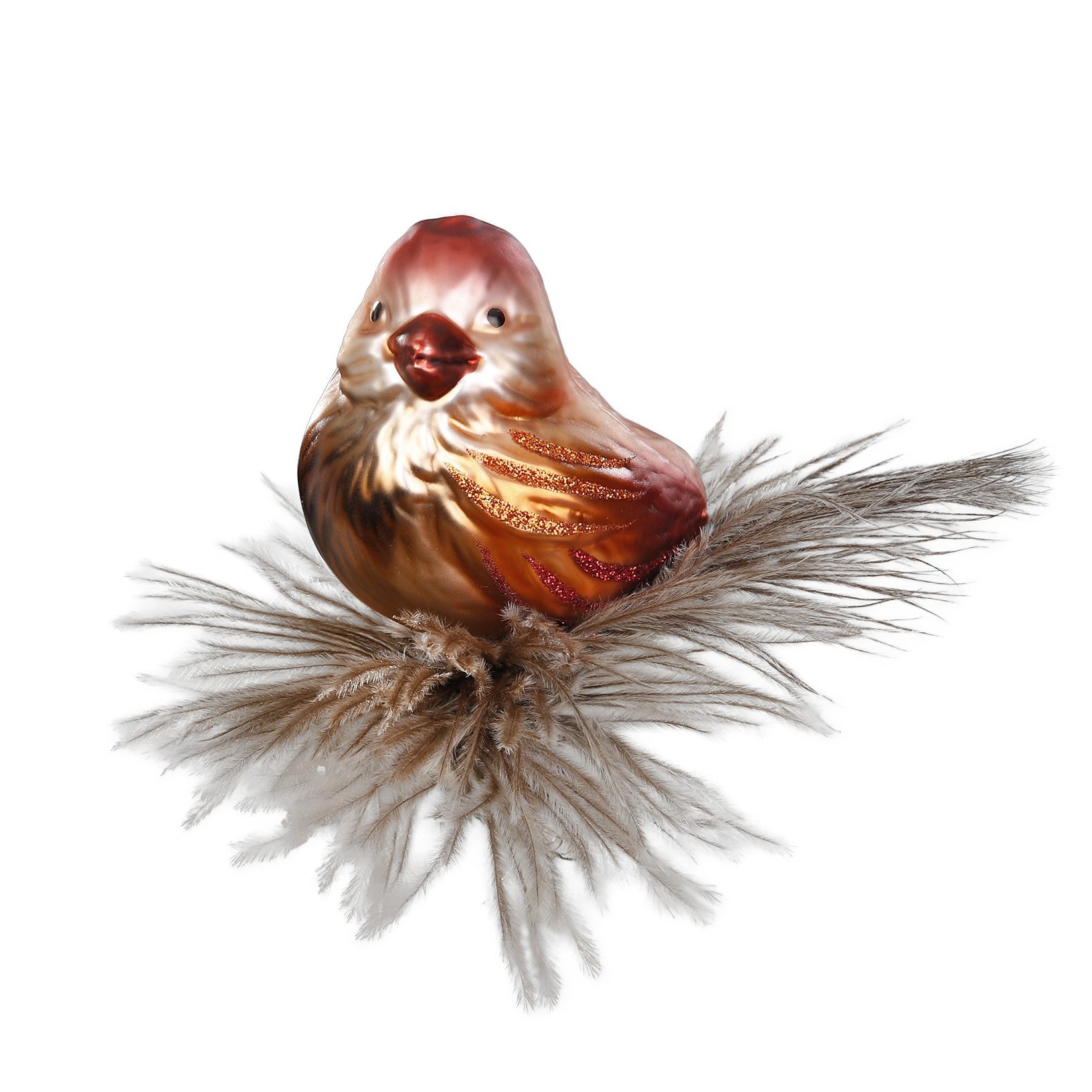 Clip Bird Glass Ball Fipsi, 7.0cm