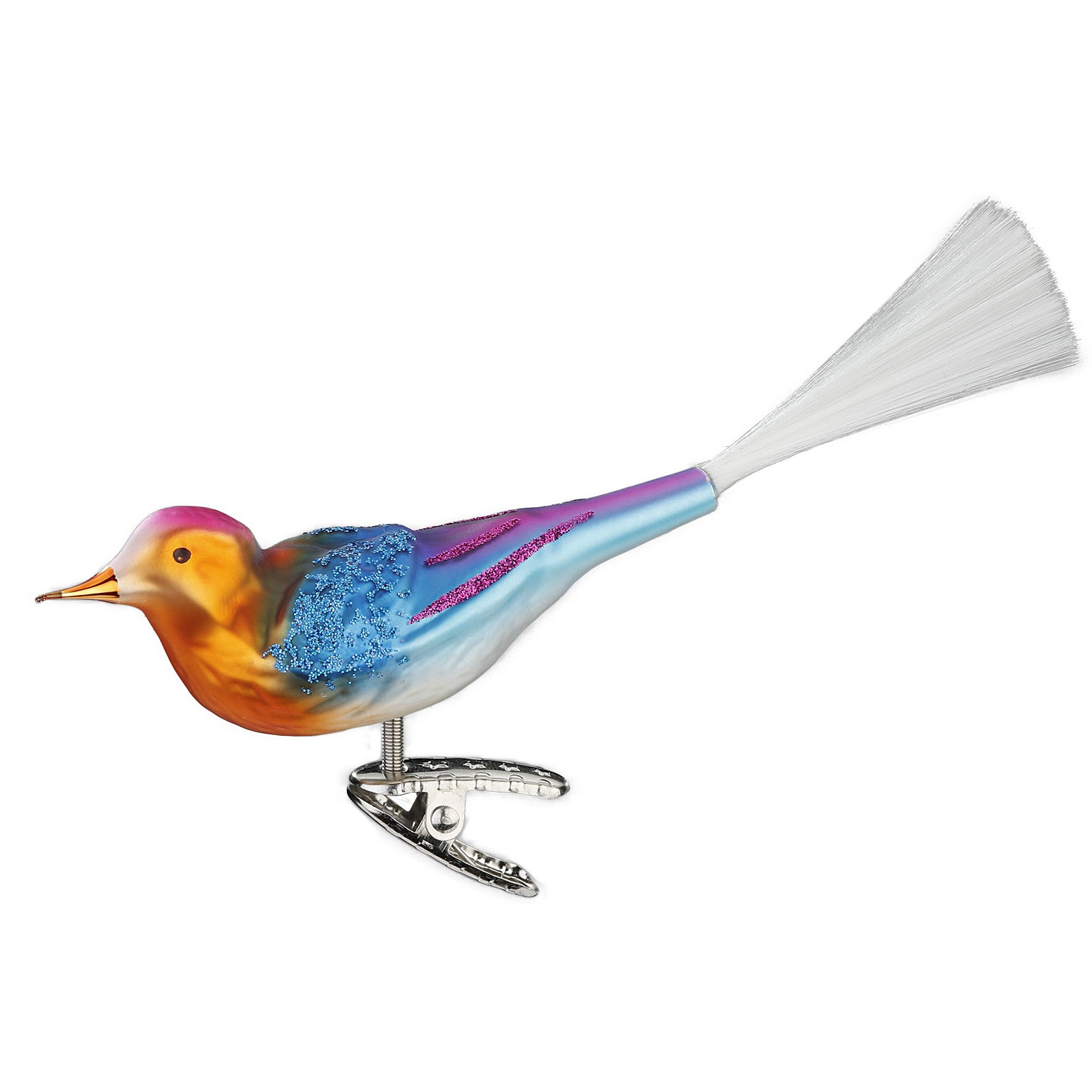 Clip Bird Glass Ball Amira, 9.5cm