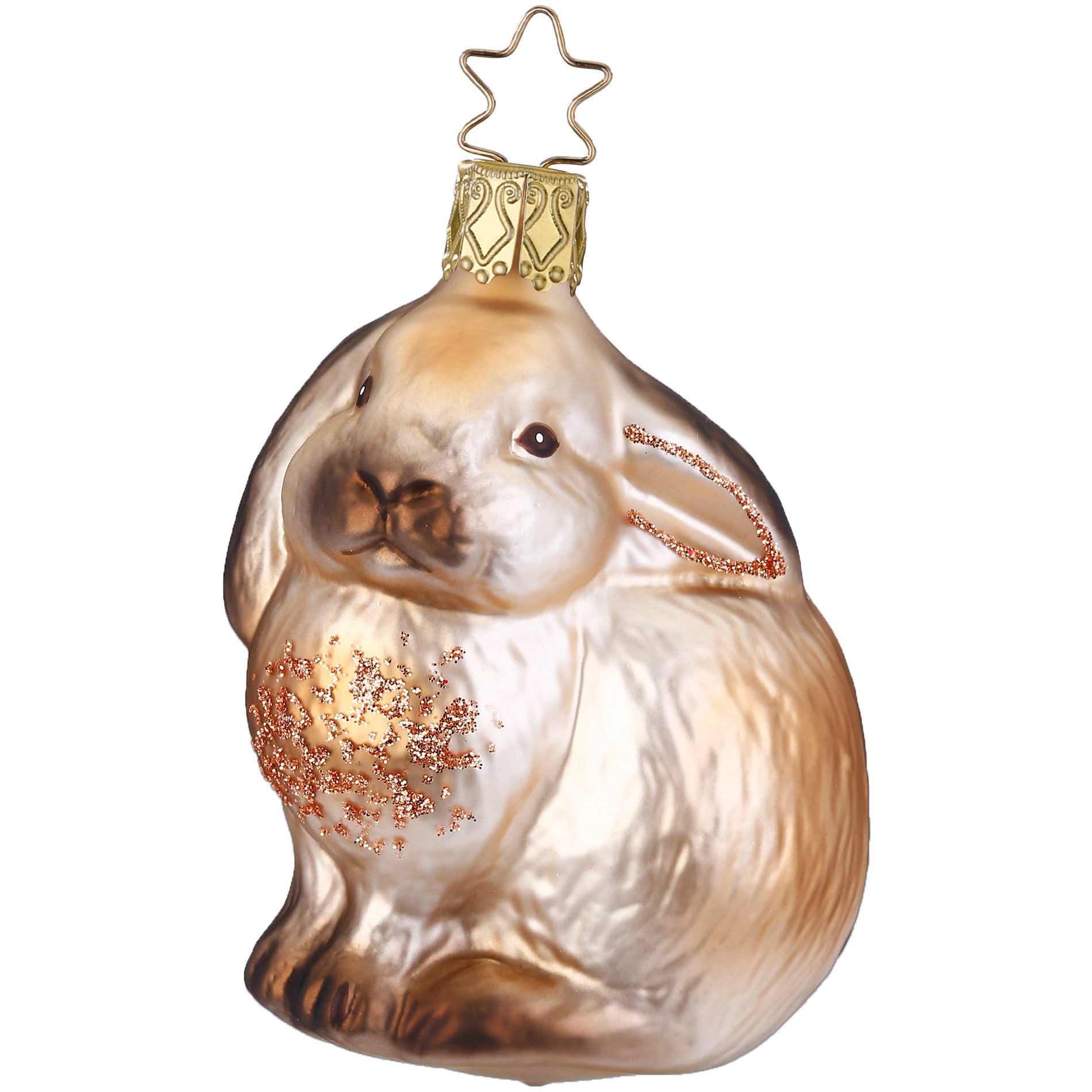 Glass ball pendant rabbit, 8.5 cm