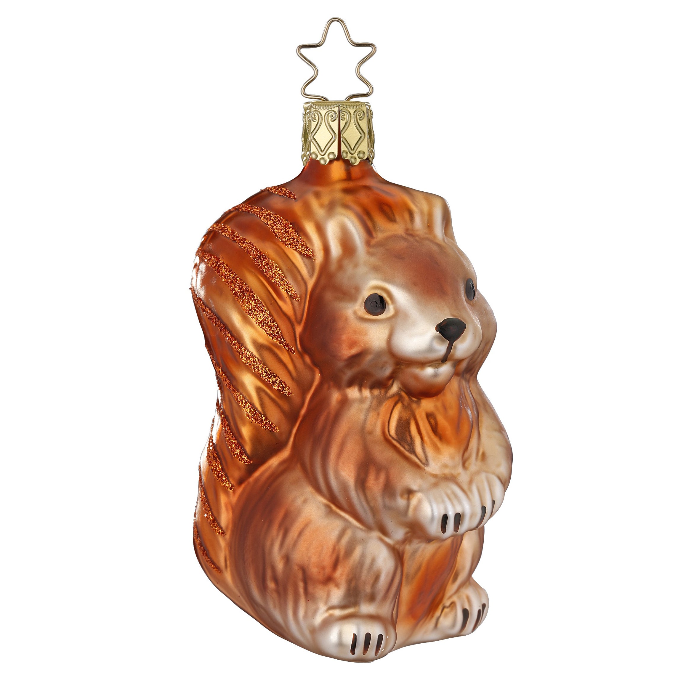 Glass ball pendant squirrel, 9.5cm