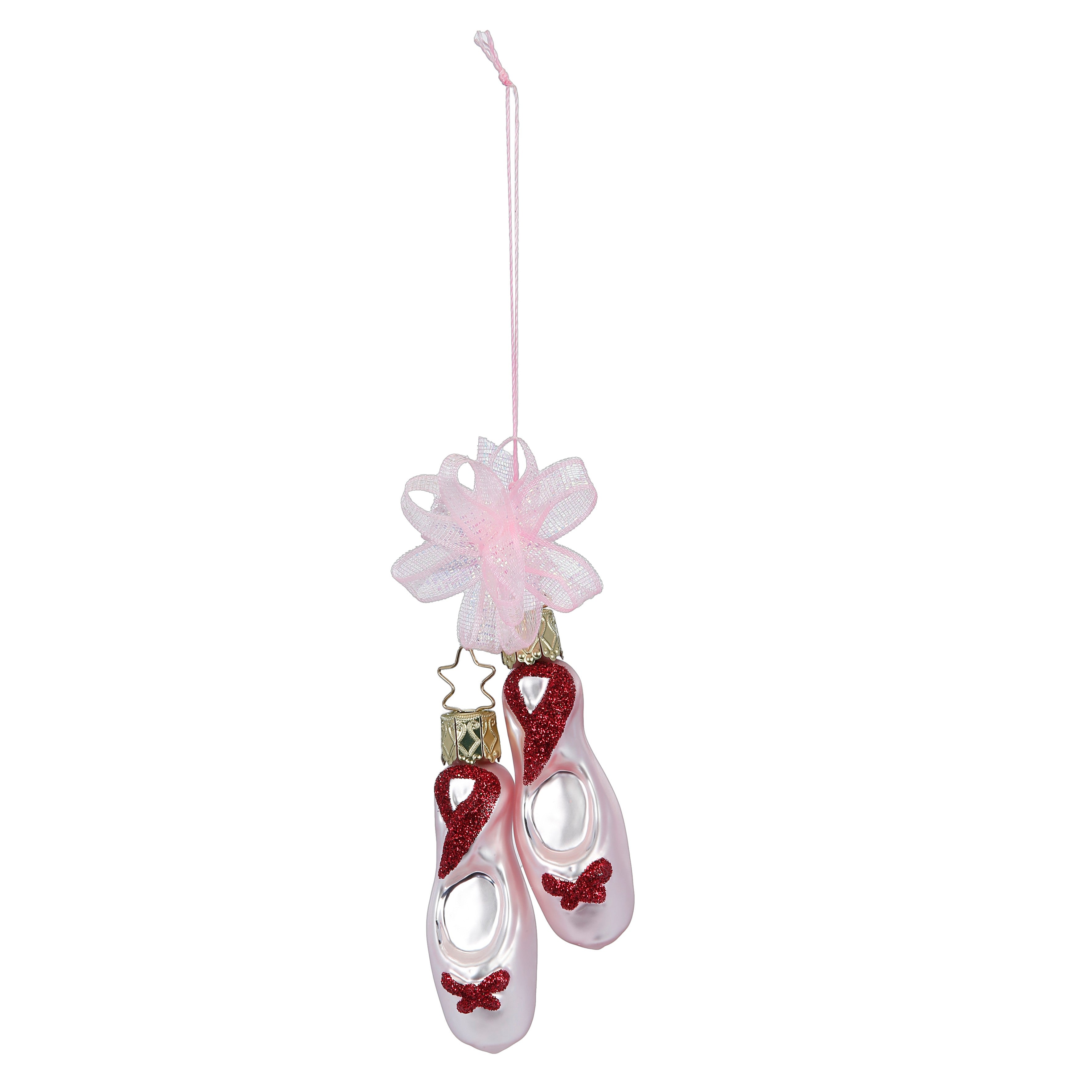 Glass ball pendant ballet shoes, 7.0cm