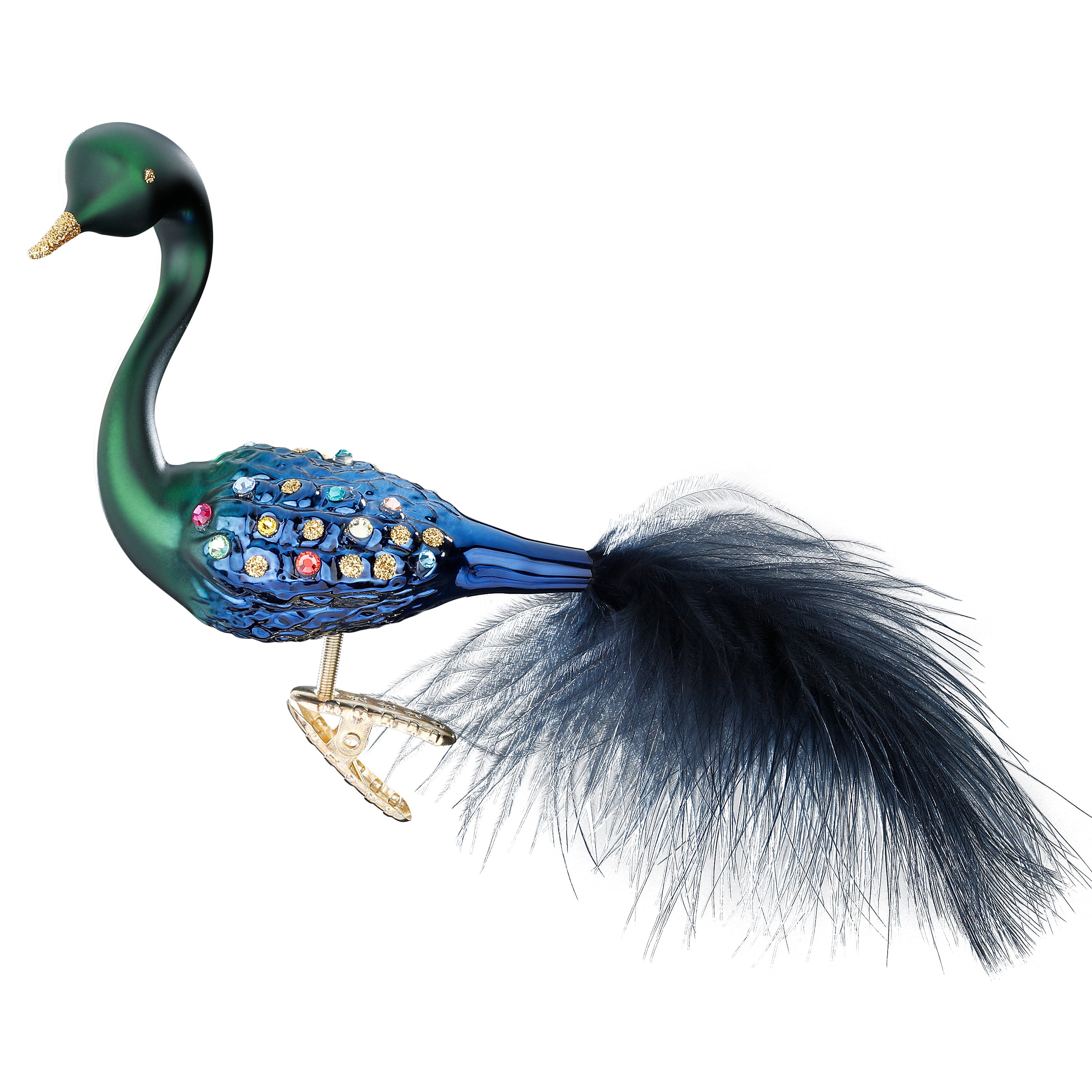 Clip Bird Sparkling Peacock, 9.0cm