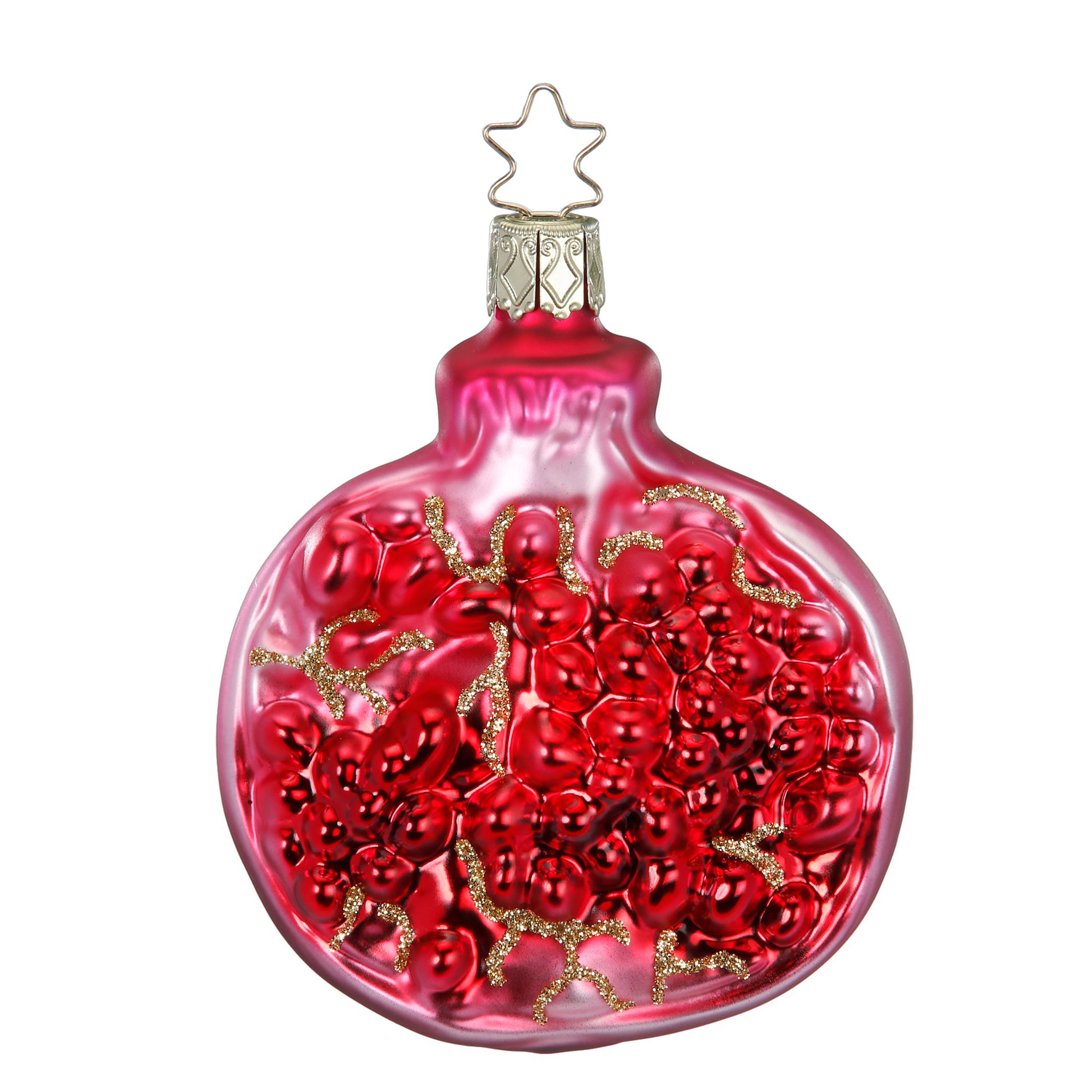 Glass ball pendant pomegranate, 8.5cm