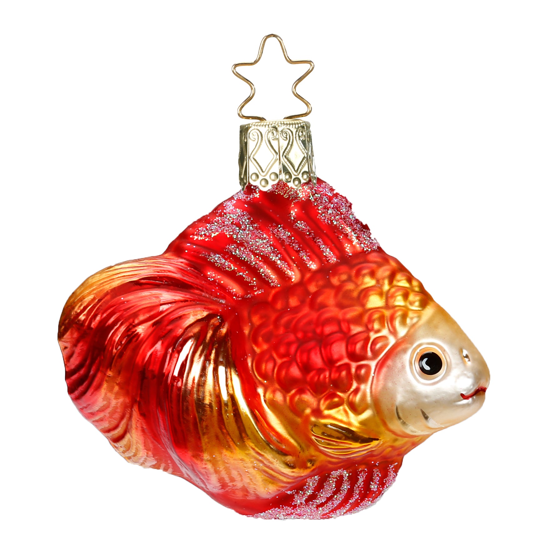 Glass ball pendant ornamental fish goldfish, 7.5cm