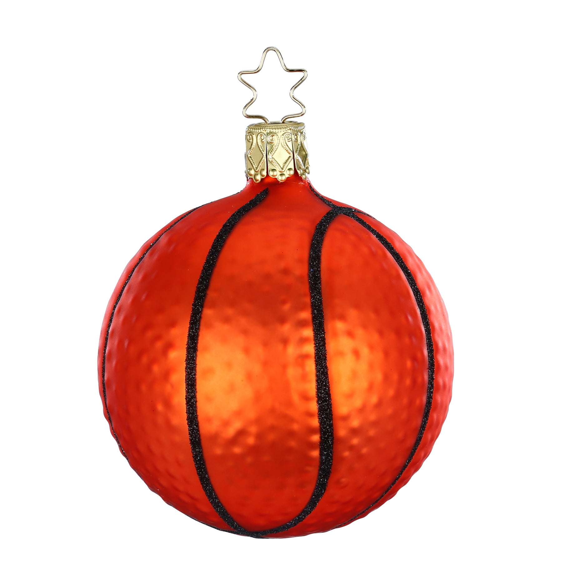 Glass Ball Pendant Basketball, 7.5cm