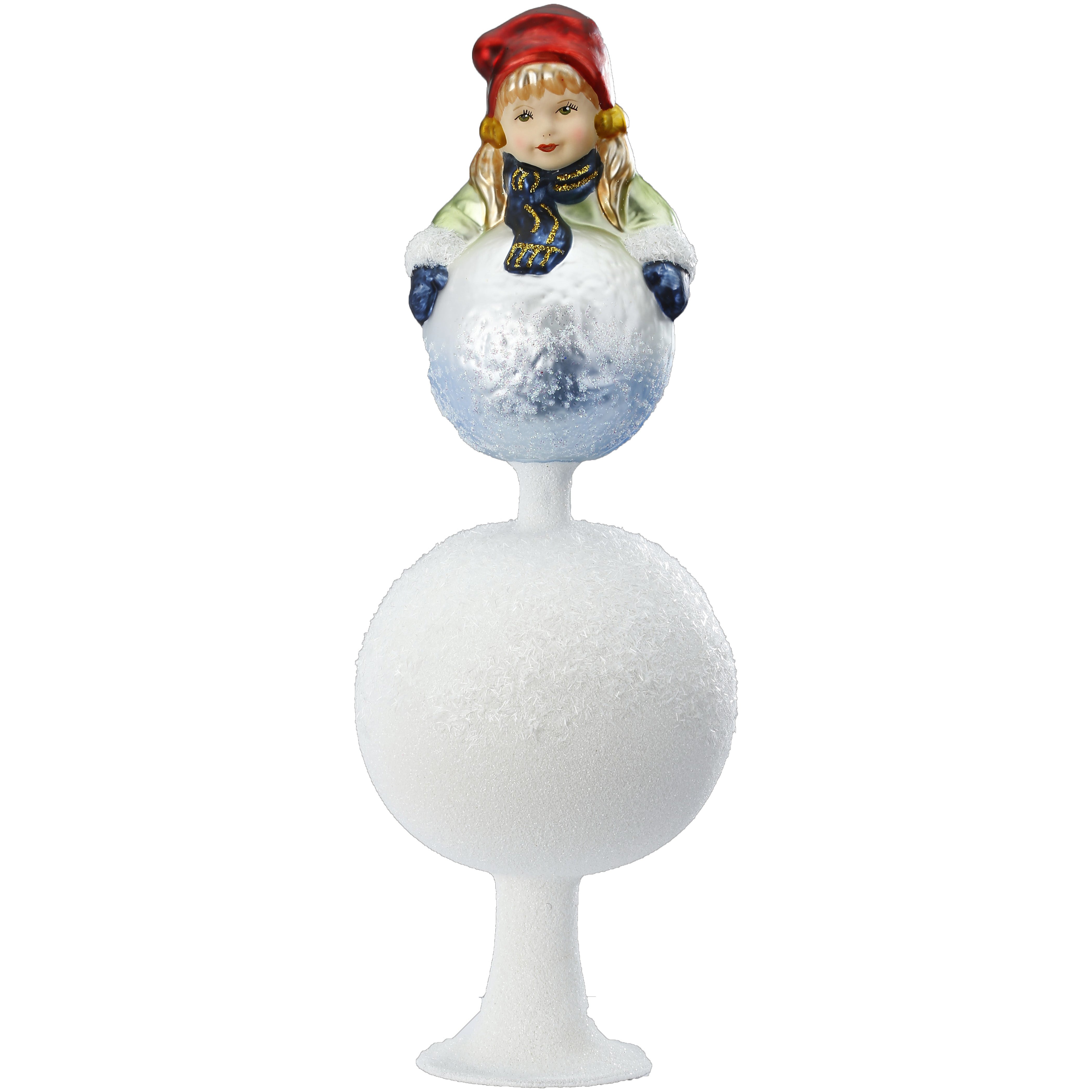 Christmas tree topper playing in the snow, tip, 23 cm