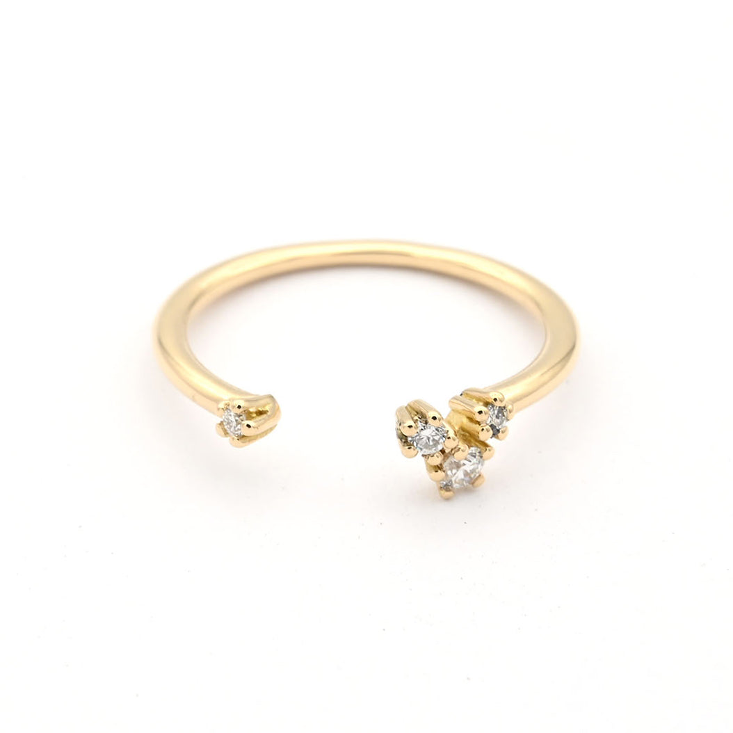 Ring Sparkle Open, 18kt Fairtrade Gelbgold