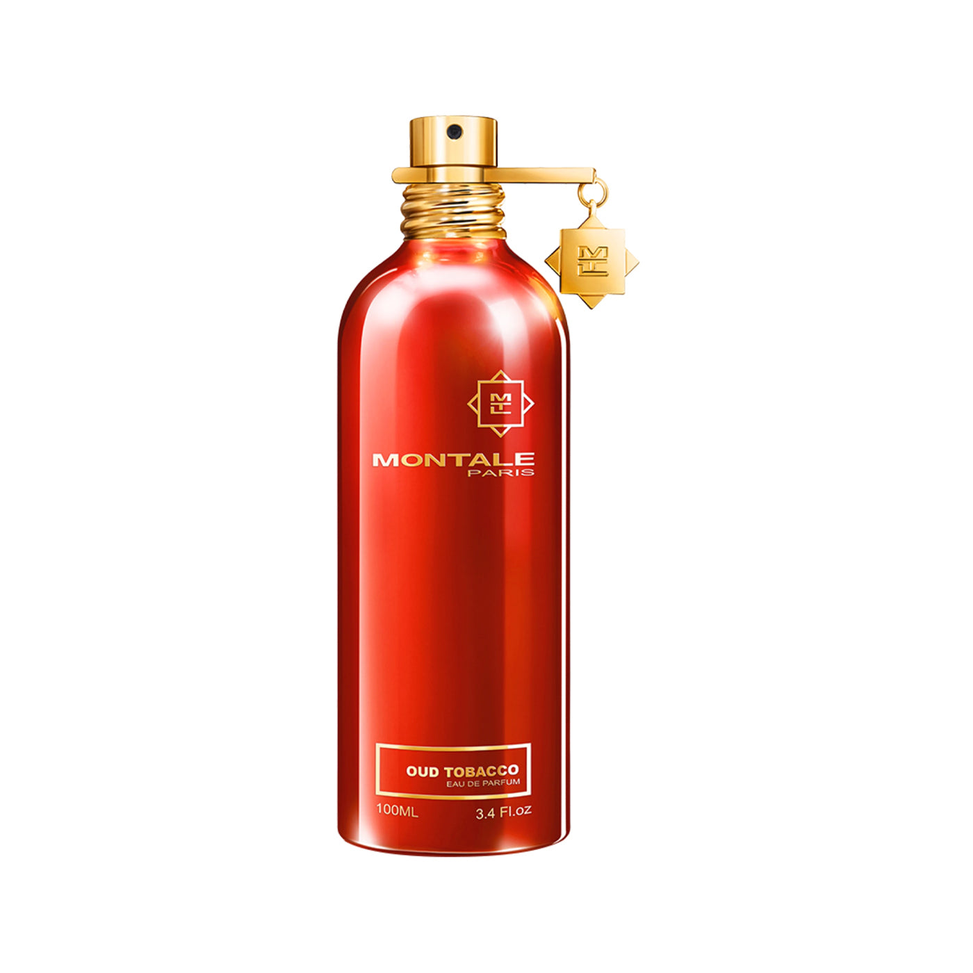 Oud Tobacco von Montale – luxuriöser Unisexduft mit Tabak, Tonkabohne, Oud und Orangenblüte. Im eleganten 100 ml Aluminiumflakon in glänzendem Rot. Jetzt bei 4D OUTFITTERS erhältlich.