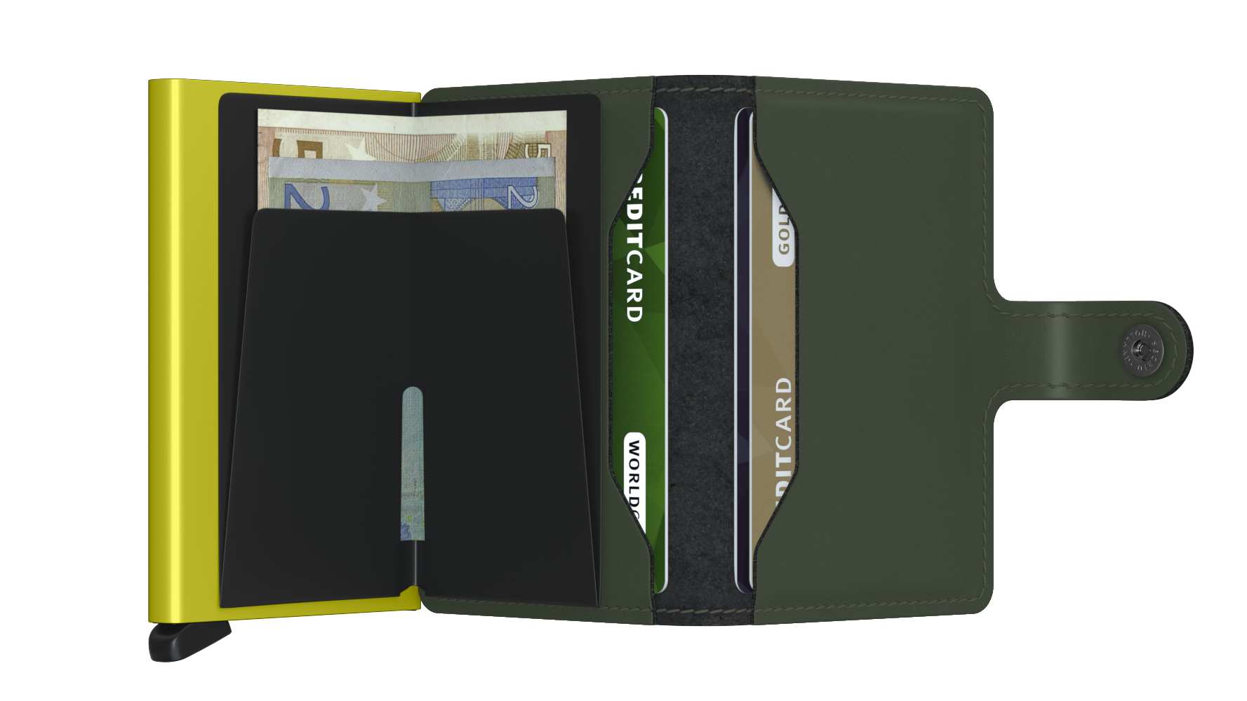 Secrid_Miniwallet_Matte_GreenLime_Open