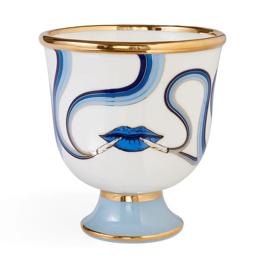 Porzellan Pedestal Bowl Druggist, blau