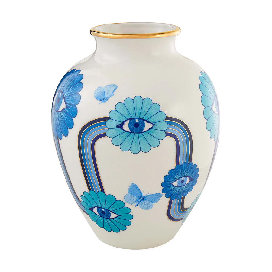 Porzellan Urn Vase Druggist, blau