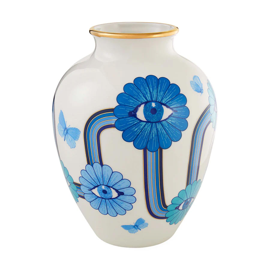 Porzellan Urn Vase Druggist, blau