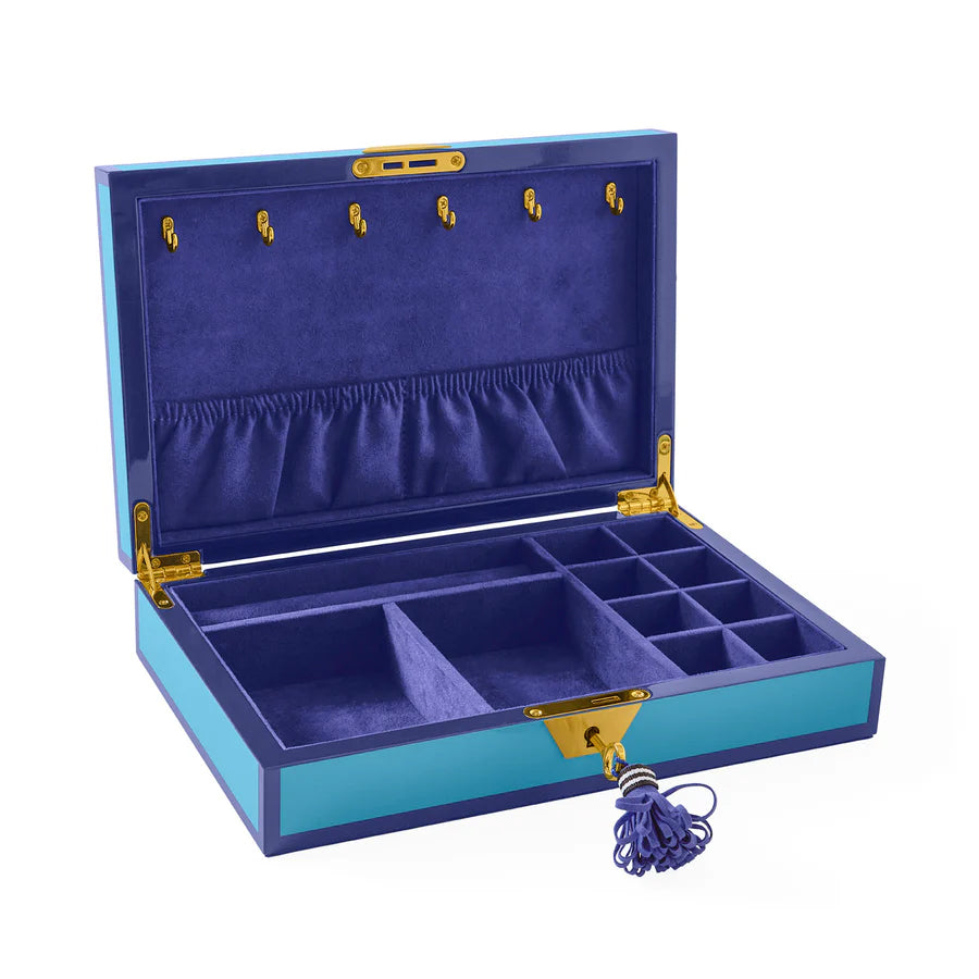 Aufbewahrungsbox für Schmuck, Eden Schlange, blau