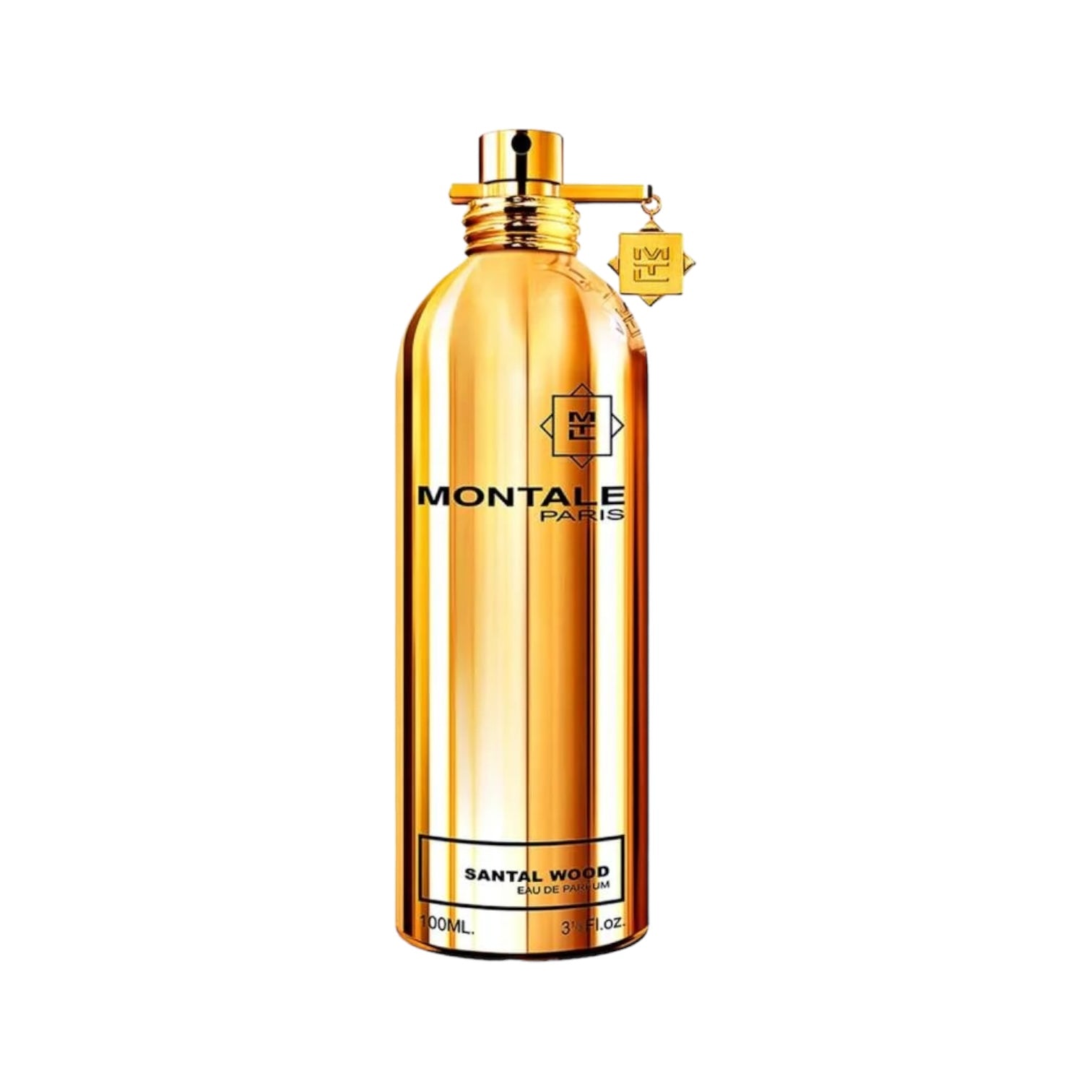 Santal Wood von Montale – frischer, holziger Unisexduft mit Sandelholz, Ambra und Gewürzen. In glänzend goldenem 100 ml Flakon. Jetzt bei 4D OUTFITTERS erhältlich.