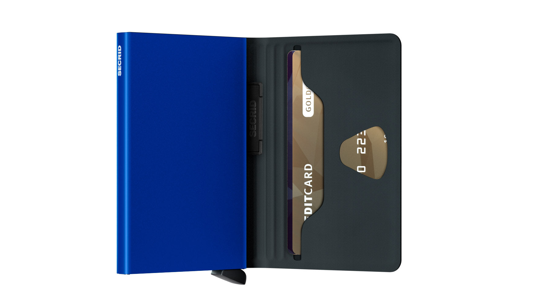 Secrid-Bandwallet-TPU-Black-Blue-Semi-Open