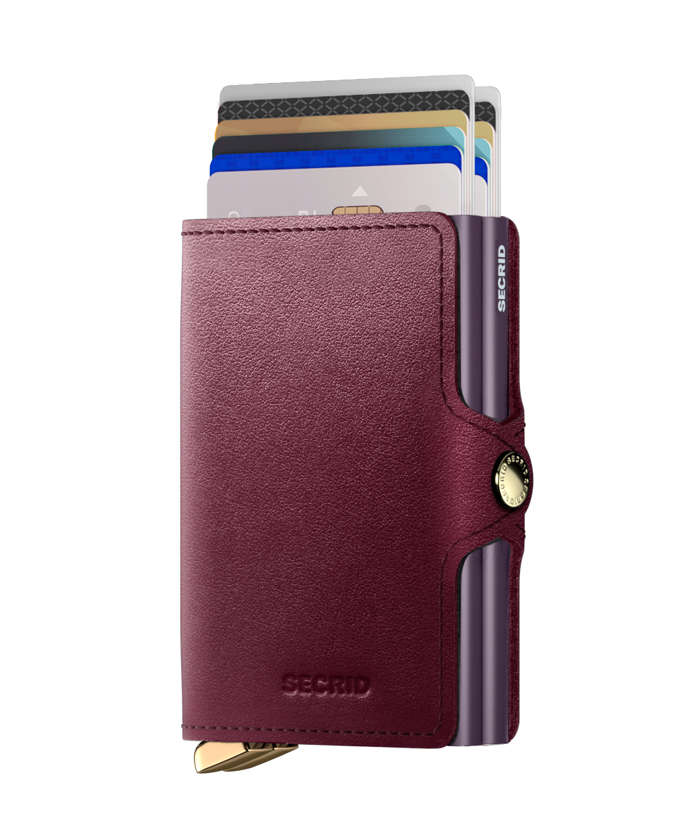 Secrid-Premium-Twinwallet-Dusk-Bordeaux-Front-Cards