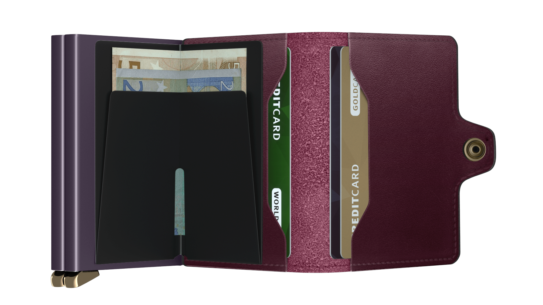 Secrid-Premium-Twinwallet-Dusk-Bordeaux-Open